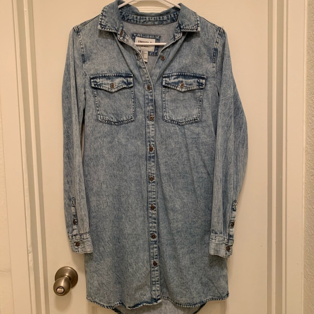 Forever 21 Denim Shirt Dress